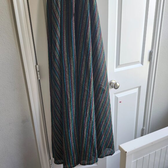 Sleeveless, Multi-Colored, Maxi Dress, w/ Spaghetti Straps. Sz. LG. PINK OWL - Picture 8 of 12